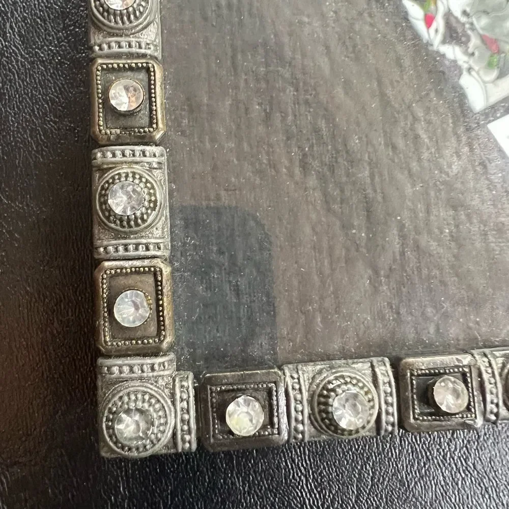 Metal Jeweled Picture Frame